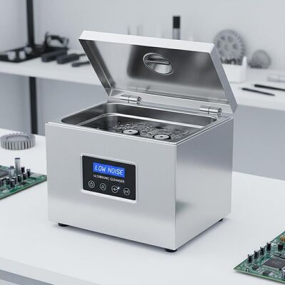 Низкошумный настольный ультразвуковой очиститель с резервуаром из нержавеющей стали, разработанный для очистки в различных отраслях промышленности